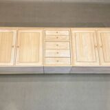 Modular solid beech sideboard "Ditlev Karsten" Scandinavian design.