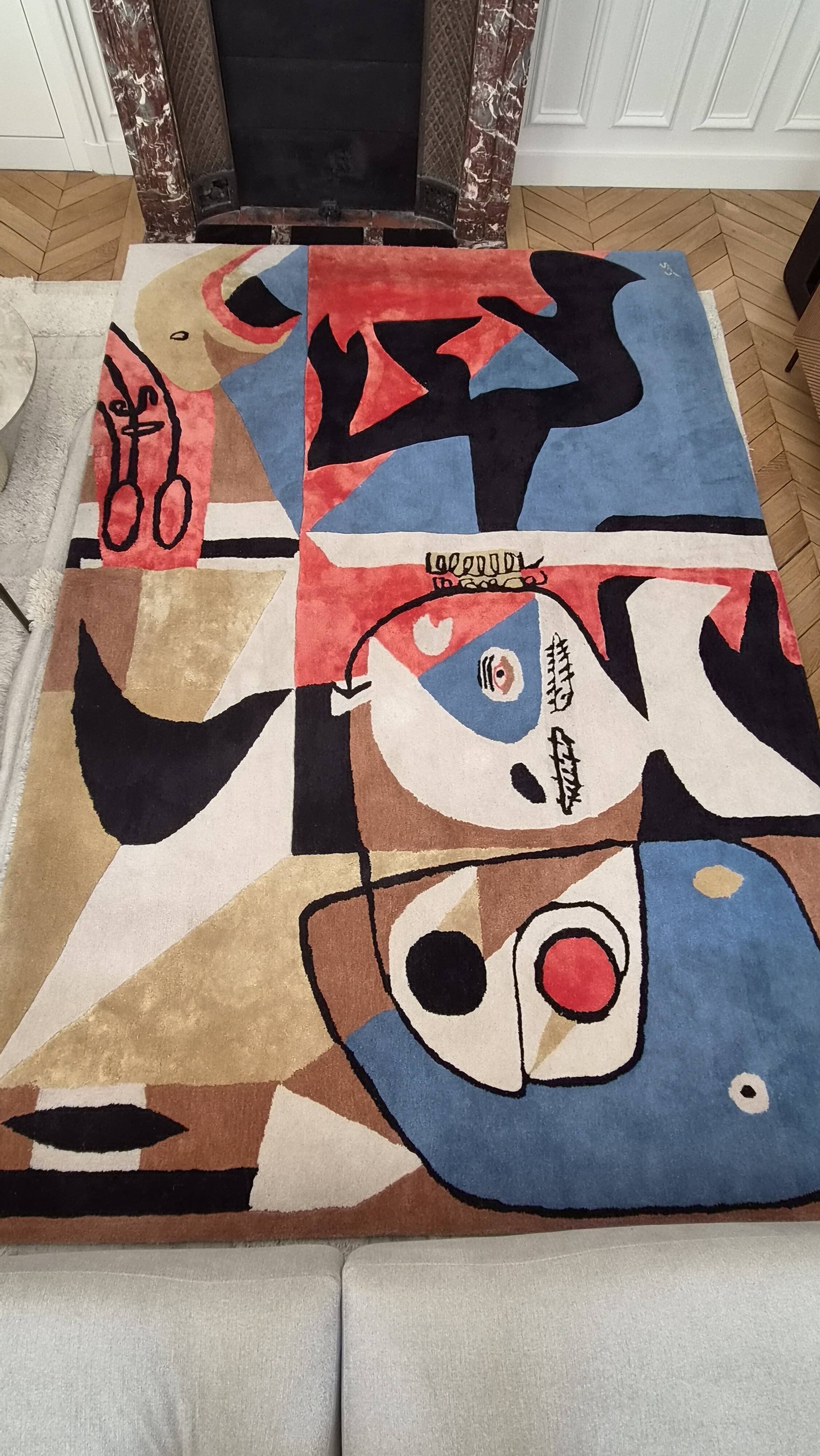 Modern rug 300x200 cubism style