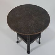 Antique Viennese side table handcrafted in wrought iron.