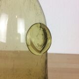 32 cm vase in green bubbled glass