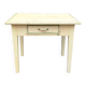 Table basse rectangulaire patinée jaune et vert