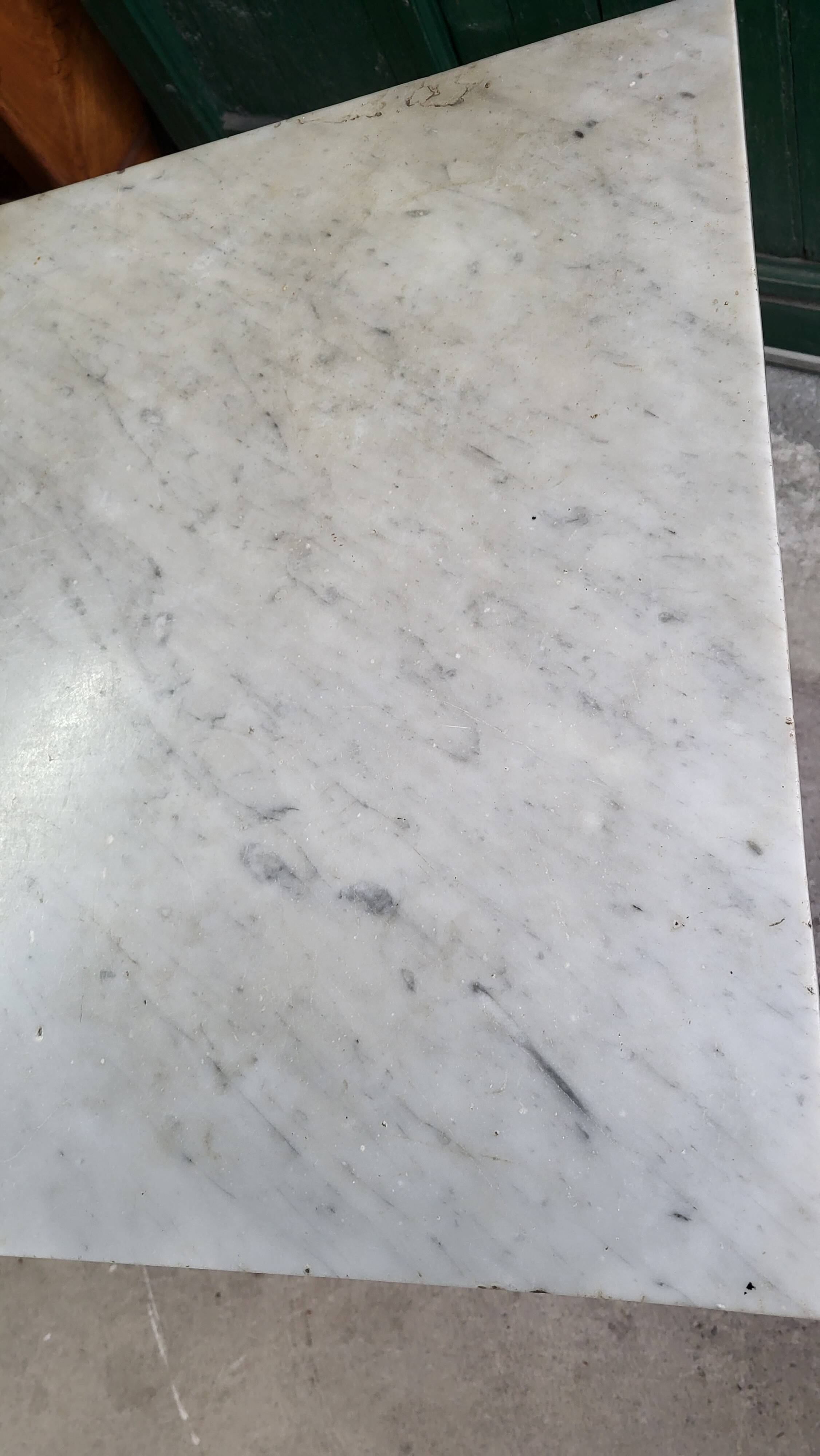 Empire commode in walnut with white marble top from the 19th century