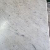 Empire commode in walnut with white marble top from the 19th century