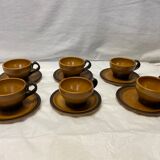 Ensemble de 6 tasses en grès Saint Amand