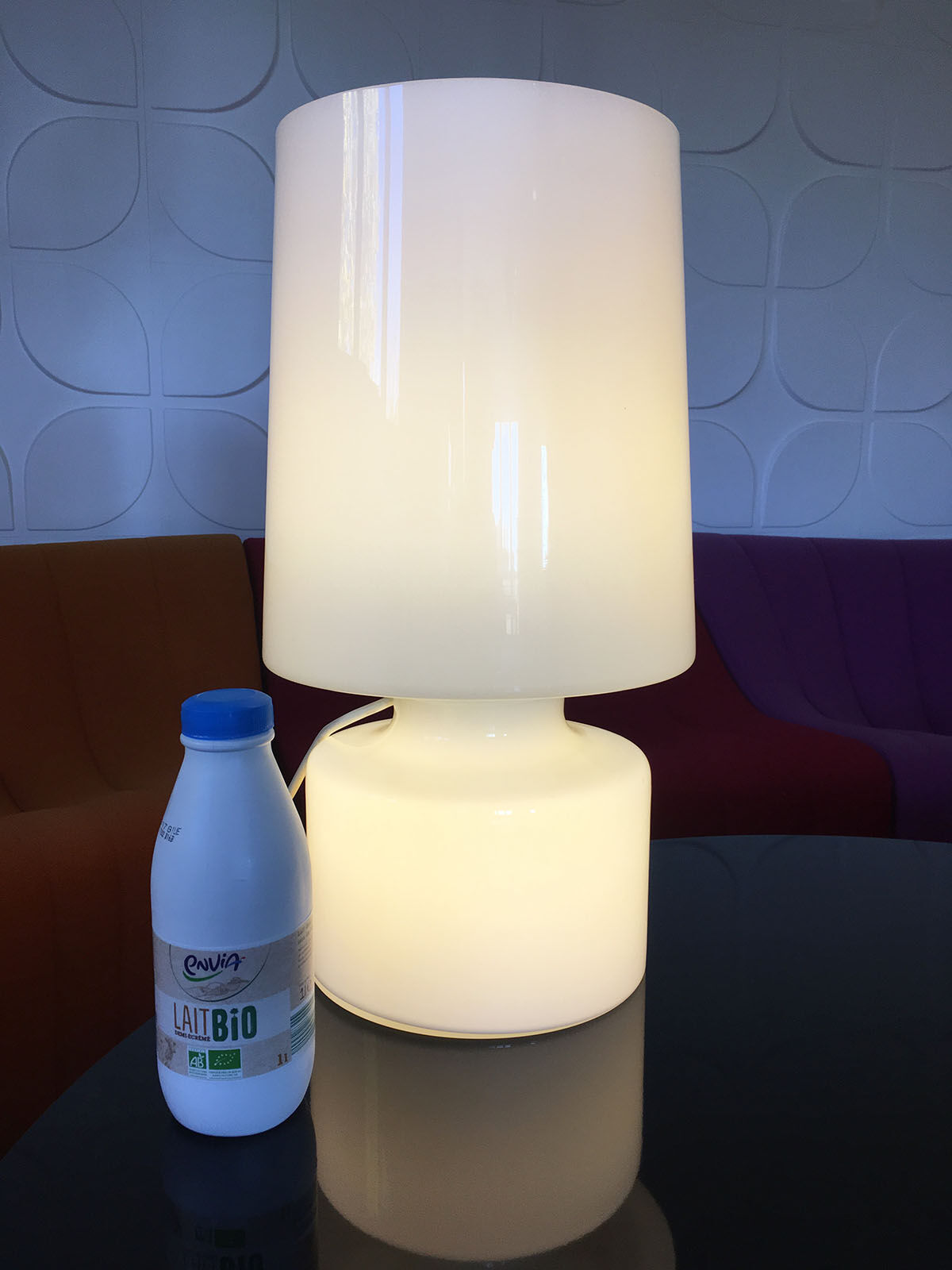 Beautiful and large Vistosi lamp from the 70's vintage italy murano