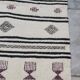 Black and purple white carpet woven by hand in pure wool