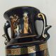 Petit vase noir et or