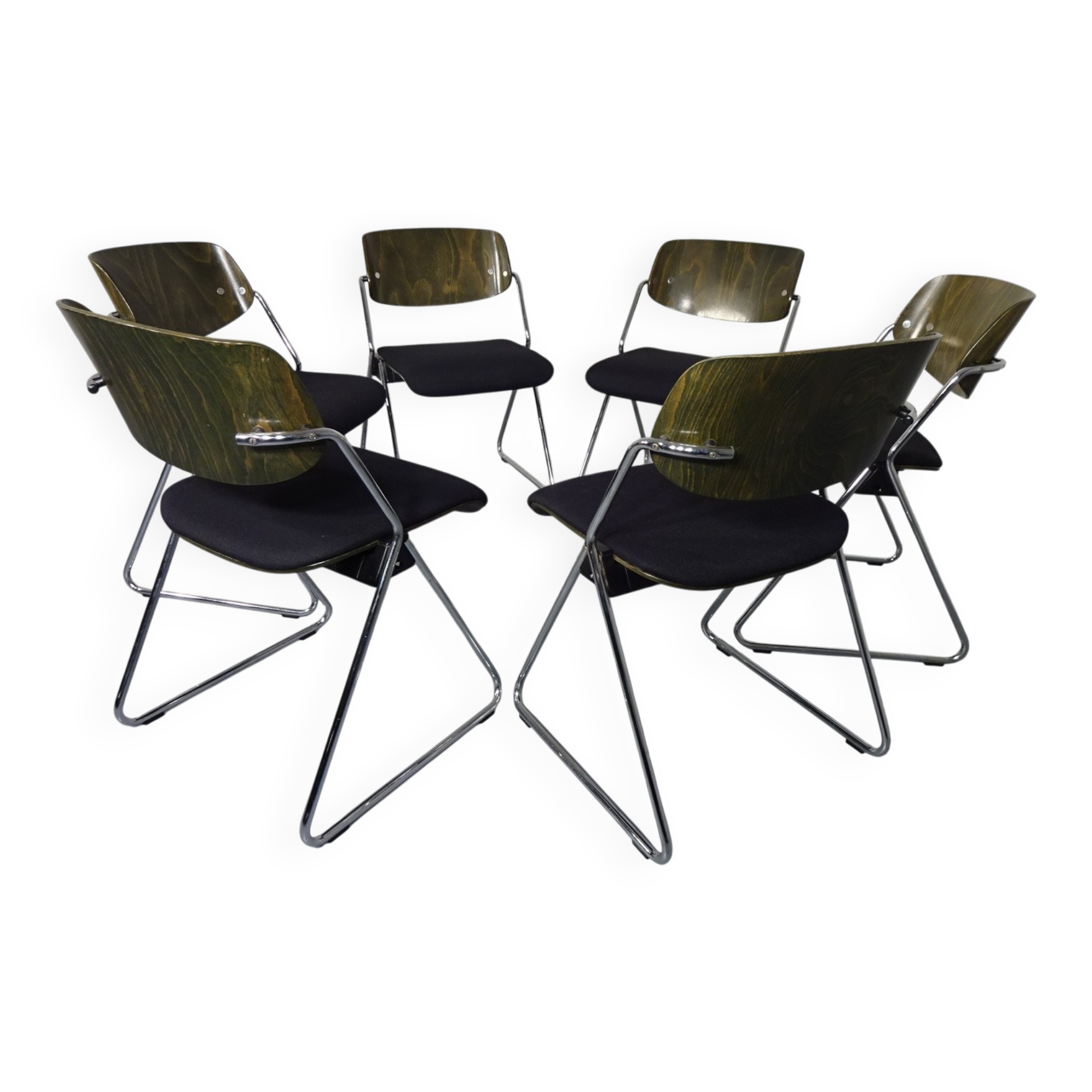 Side Chairs by Georg Leowald for Wilkhahn, 1960s, Set of 6