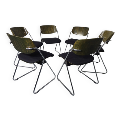 Side Chairs by Georg Leowald for Wilkhahn, 1960s, Set of 6
