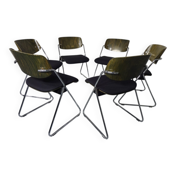 Side Chairs by Georg Leowald for Wilkhahn, 1960s, Set of 6