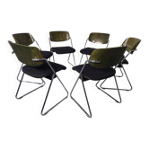 Side chairs by Georg Leowald for Wilkhahn, 1960s, set of 6.