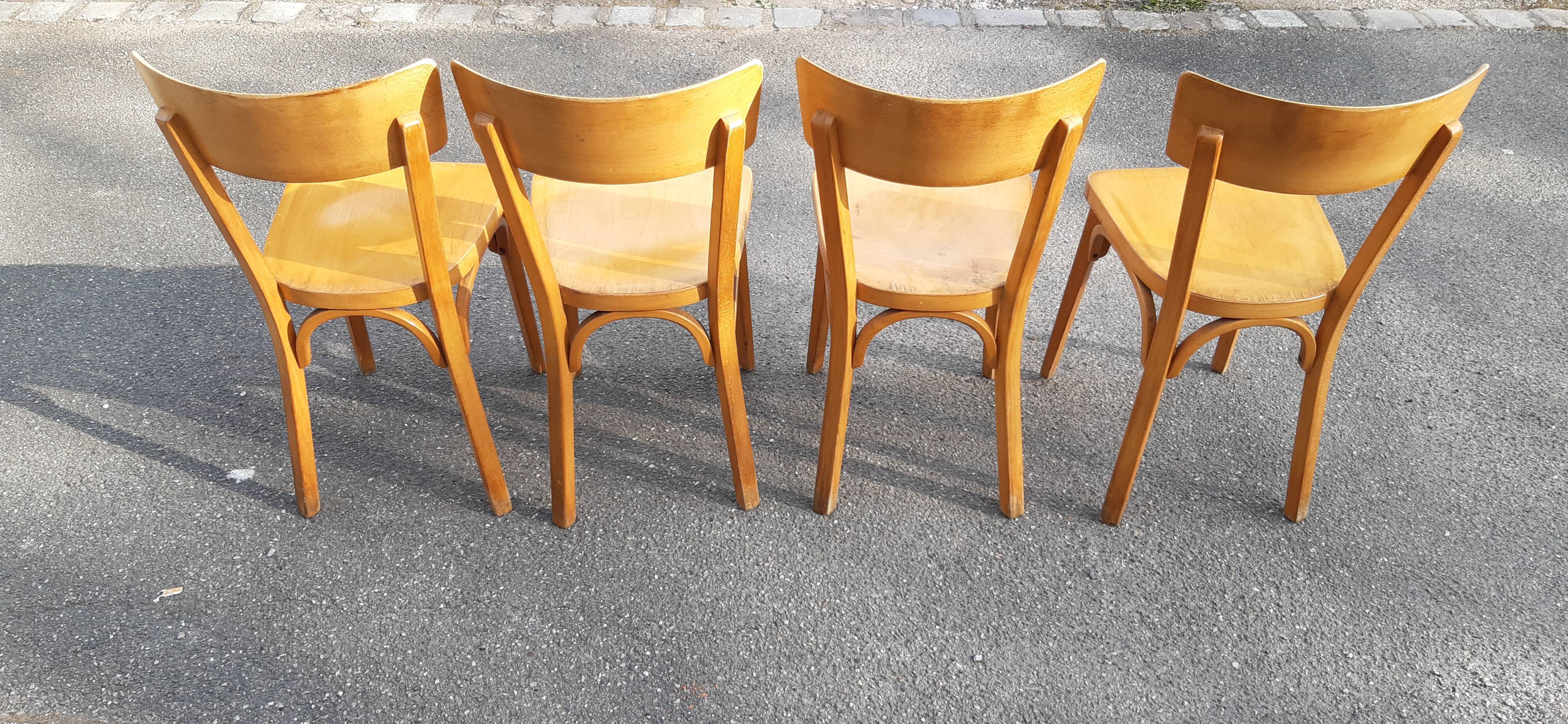Set of 4 Baumann bistro chairs