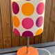 Orange chrome lamp - typical polka dot lampshade of the 1970s