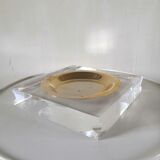 Empty cup pocket Plexiglas ashtray lucite design 70s