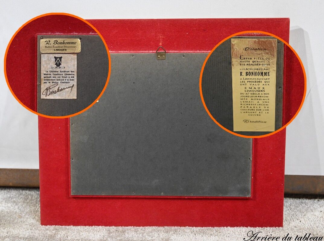 Painting Enamelled after C.Jalabert, signed R.Bonhomme – 1950