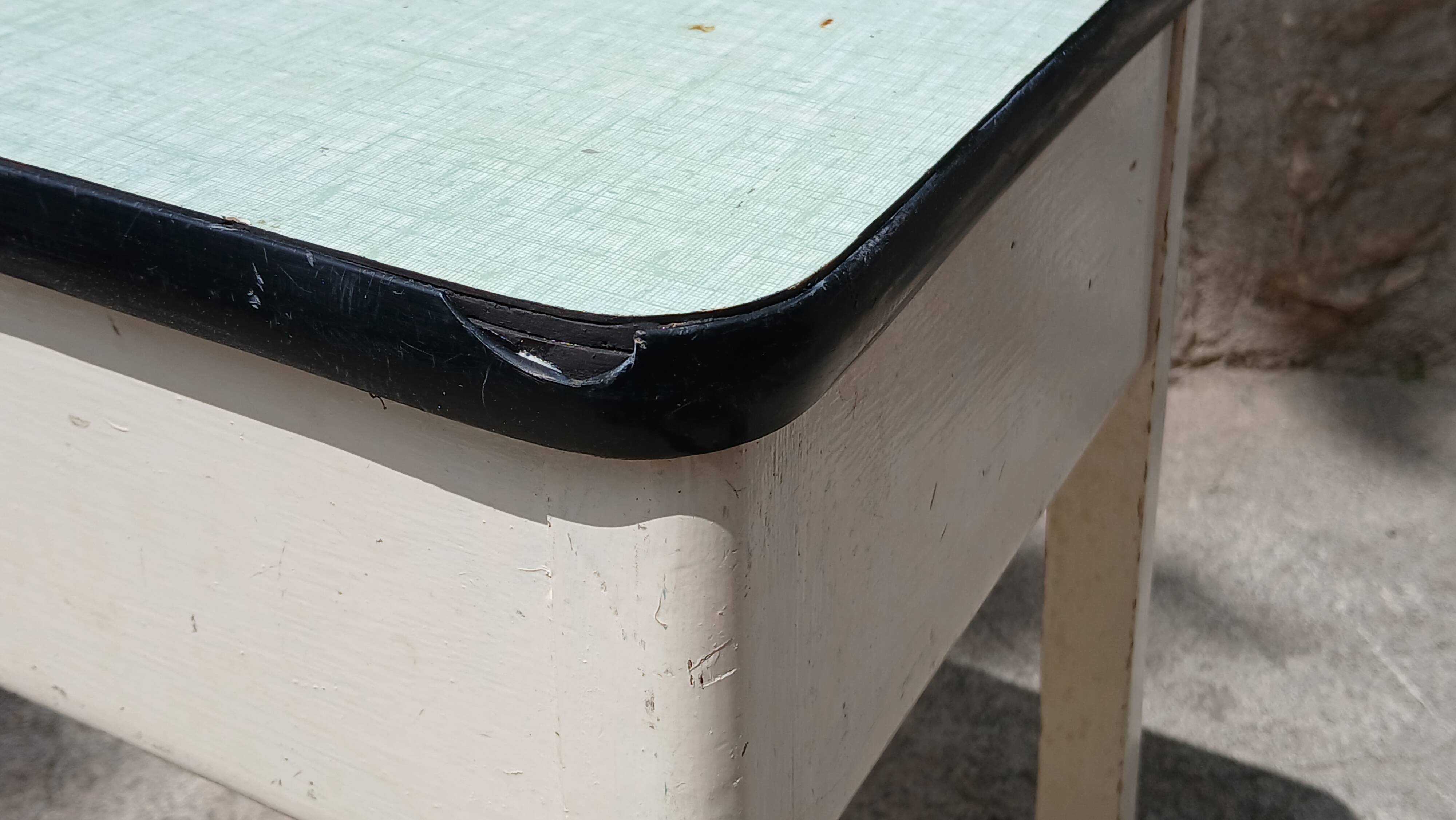 Plastic shoe polish stool from the 60s.