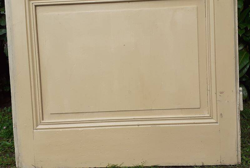 Glass communication door h221.5x90cm old 4 panes without interior glazing