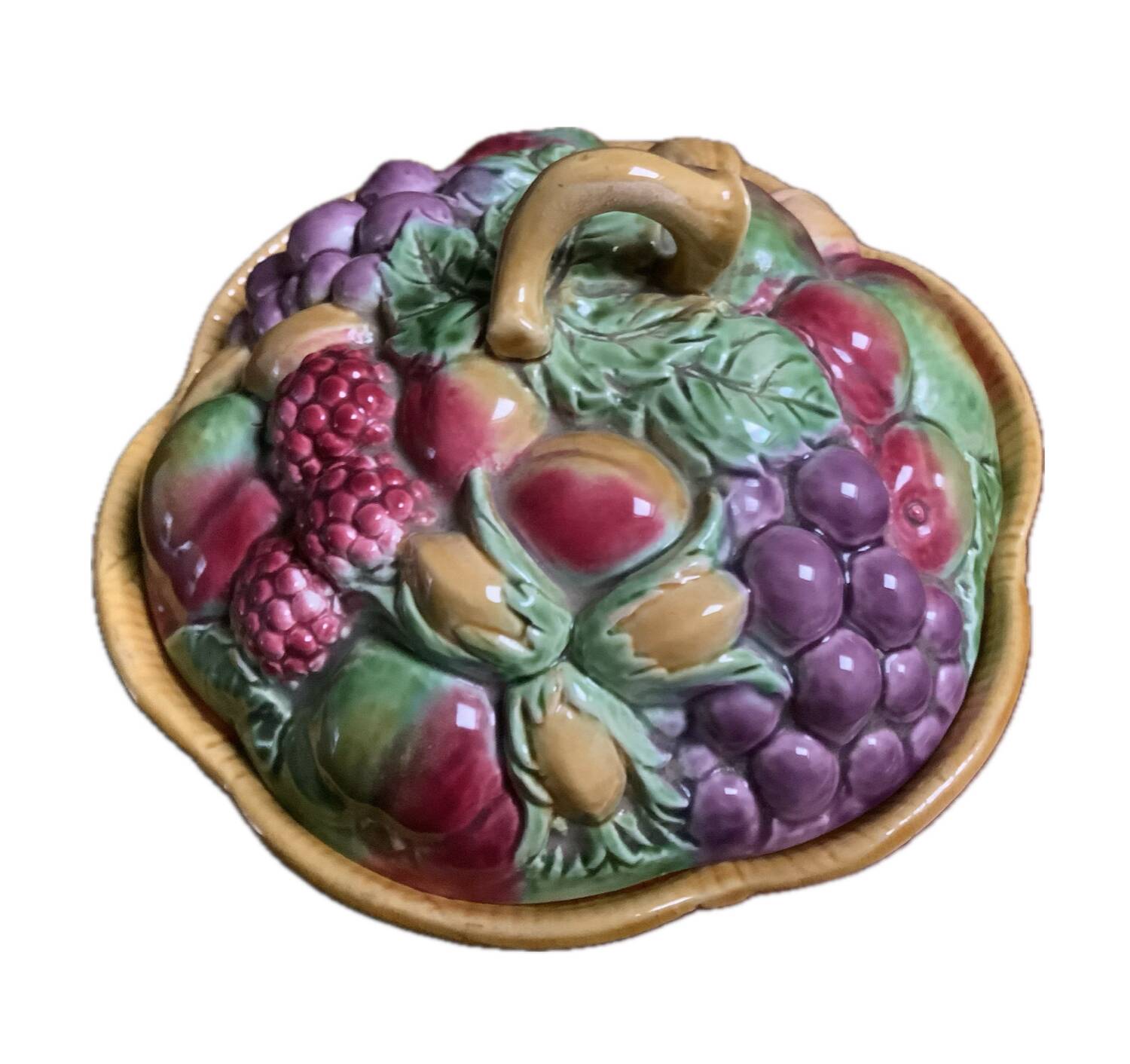 Slush cup or compote bowl with fruit decor