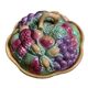 Slush cup or compote bowl with fruit decor