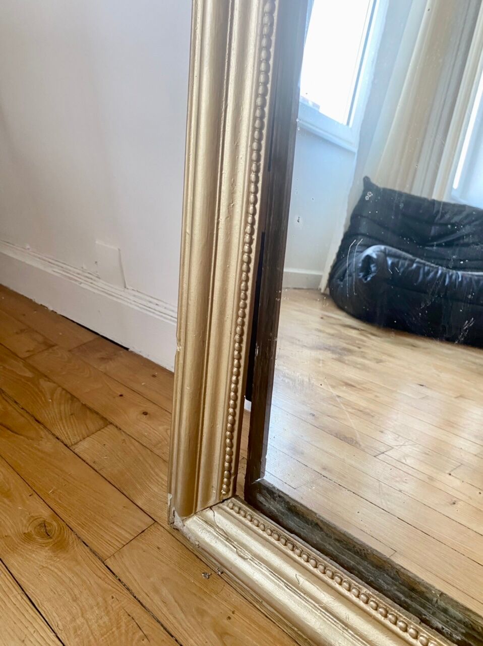Miroir Louis Philippe doré 110x78cm