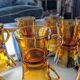 8 amber cups – golden light of the 70s