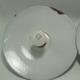 Duo of enamelled sheet metal wall lamps