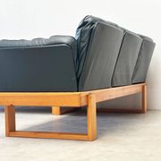 1970's dark green German corner bench