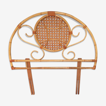 Bamboo wicker rattan headboard vintage for single bed