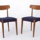 Set of 3 Danish Teak Chairs 1960s, Vintage Mid Century Dining Chairs, Dark