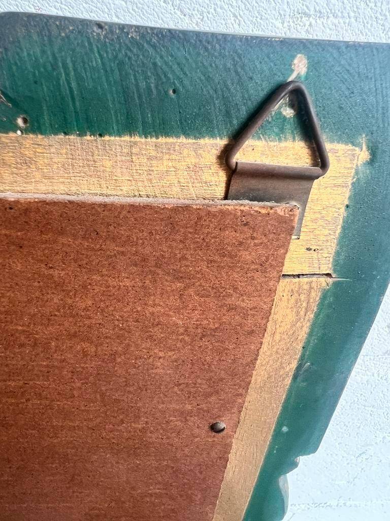 VINTAGE GREEN BAROQUE MIRROR