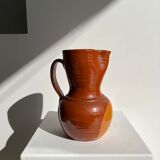 Two-tone brown ceramic wine pitcher H: 24cm