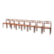 Niels Otto Moller Set of 8 Model 79 Dining Chairs in Rosewood and Leather for JL Mollers 1966