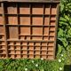 Casier d'imprimerie vintage en bois