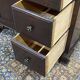 English oak wardrobe with drawers from the 1950s