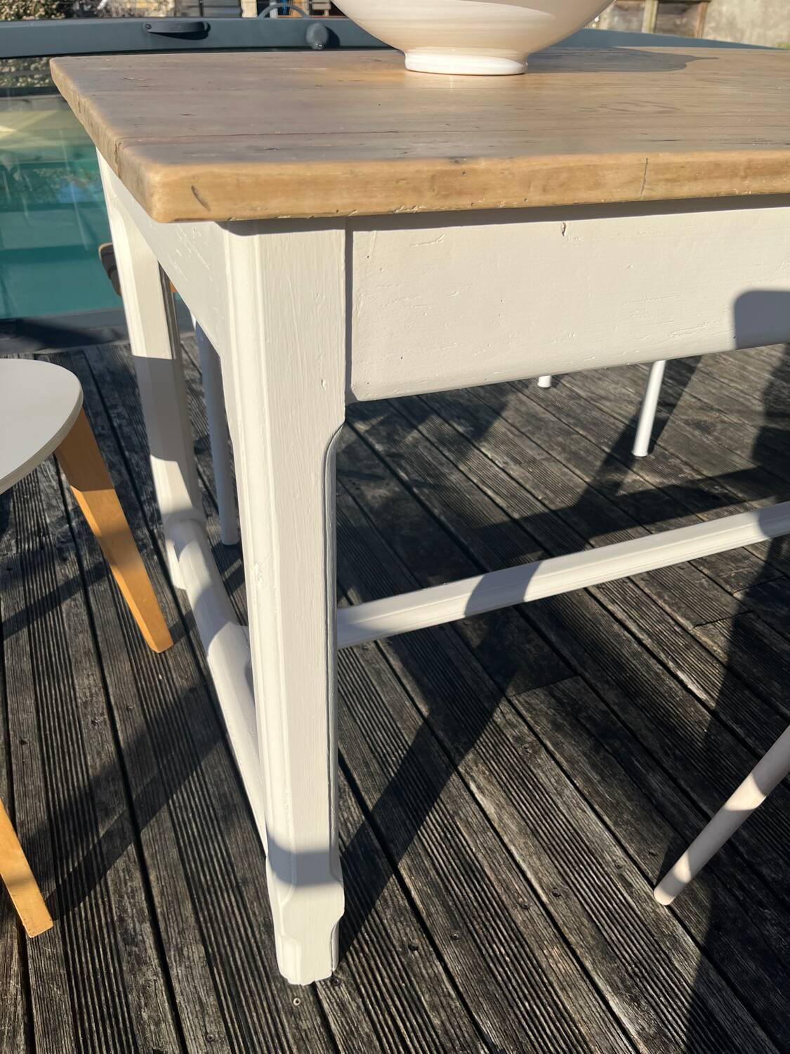 Large old farm table