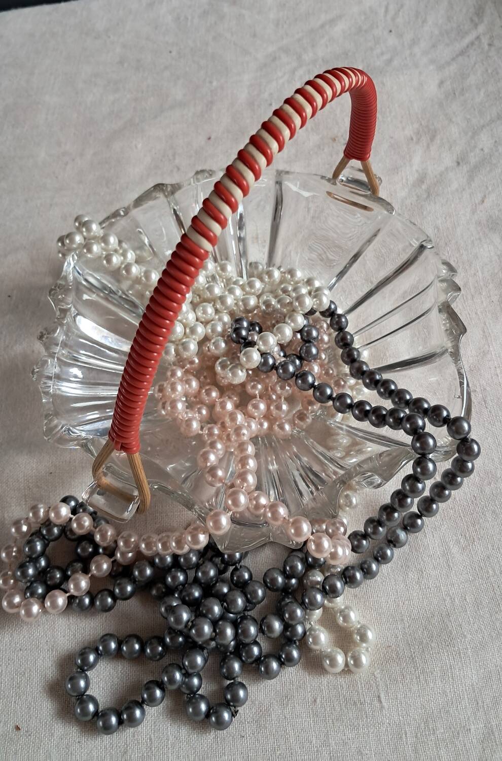 Art Deco glass basket