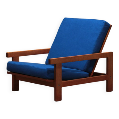 Fauteuil relax Getama en chêne avec dossier réglable, Hans J. Wegner GE421