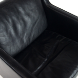 Danish vintage retro armchair in 1960s Stouby leather