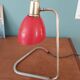 Vintage brass and metal casserole lamp