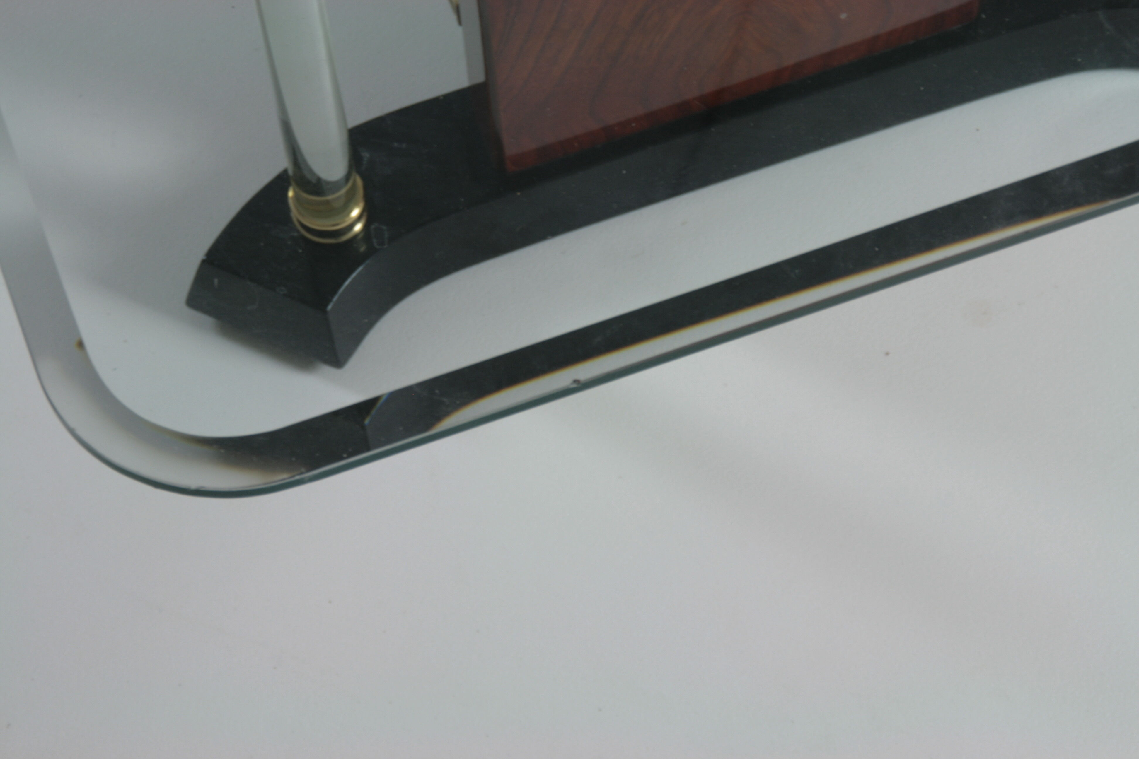 Brass and glass coffee table, 1970s