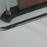 Table basse laiton et verre, 1970s