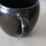 Set of 4 cups of sandstone, handmade pottery, vintage, 1980