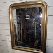 Miroir style Louis Philippe doré,  100×74cm