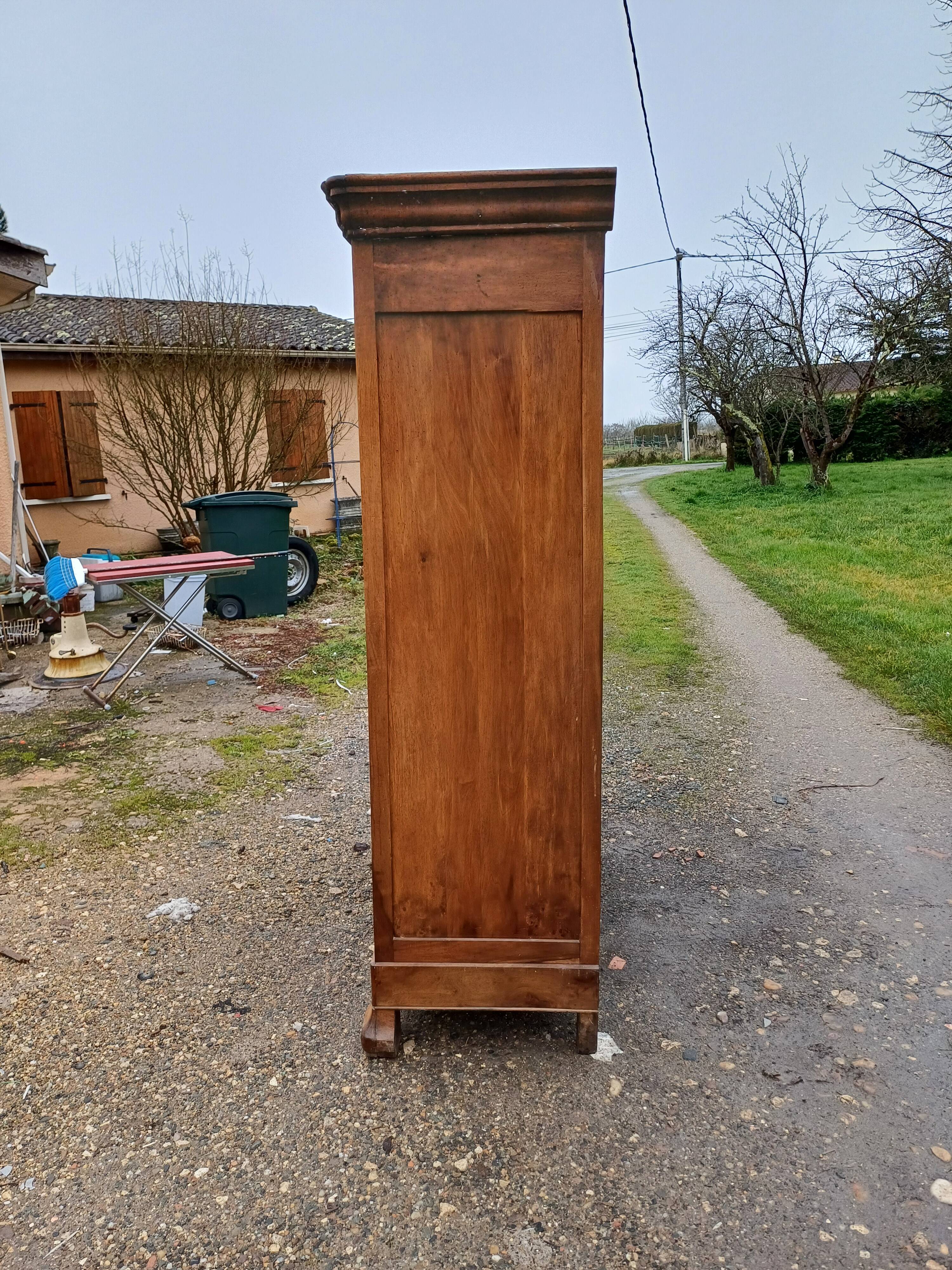 Louis Philippe Walnut Wardrobe 19th Century