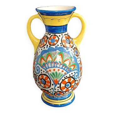 Vase en céramique Art déco Ditmar Urbach par Lajos Kassak