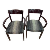 Pair of armchairs attributed to Jules Leleu