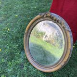 Miroir ancien ovale ancien