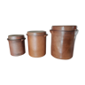 Set of three pots in sandstone