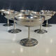 Set of 6 vintage stainless steel ice cream bowls