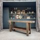 Old solid oak carpenter's workbench (renovated)